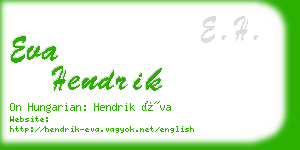 eva hendrik business card